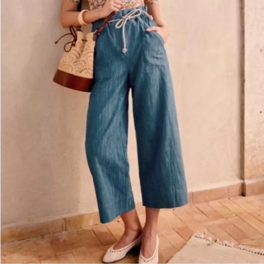 Sezane Blue Wide Leg Jeans